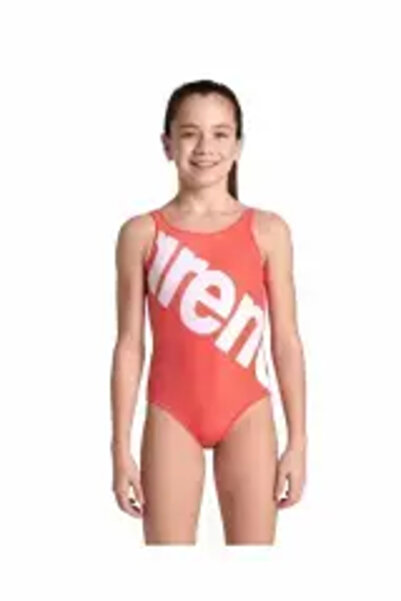 ARENA Girl's Logo Swimsuit Calypso Coral Gül Kurusu Kız Çocuk Mayo-Gül Kurusu...