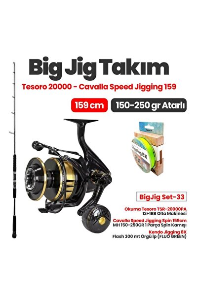 Okuma Tesoro TSR-20000PA Olta Makinesi - Cavalla Speed Jigging Spin 159cm Big...