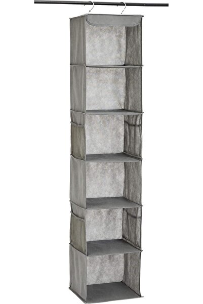 Amazon basics منظم خزانة معلق بستة أرفف