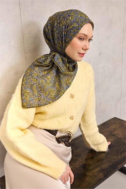 Silk Home وشاح ناعم من القطن والبوليستر بنقشة زهور مدخنة وملمس غير قابل للانز...