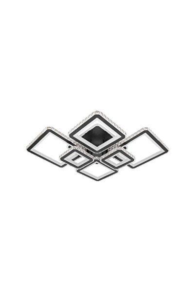 iTin Lustra LED cu telecomanda si cristal QUADRIS RGB 177W, 6 Patrate, lumina...