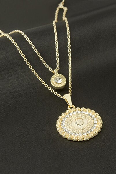 OSENSE قلادة مصطفى كمال أتاتورك المزدوجة