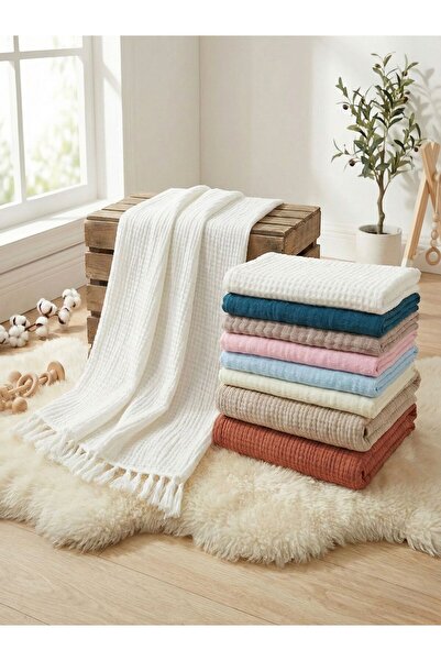 Babito Baby Babai̇to .Muslin Tasseled 4 Layer Muslin Blanket 100X120