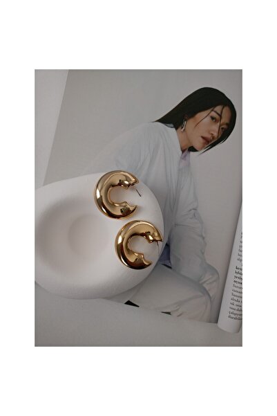 LENTE AKSESUAR Asymmetric Hoop Earrings - Modern Style Women's Earrings