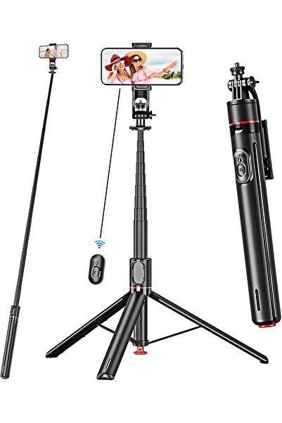 LEVONG LE-TT03 Otomatik Açılabilen 175 cm Uzaktan Kumandalı Trıpod Selfie Çubuğu