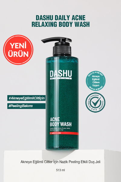Dashu Akneye Eğilimli Ciltler İçin Nazik Peeling Etkili Duş Jeli Daily Acne R...