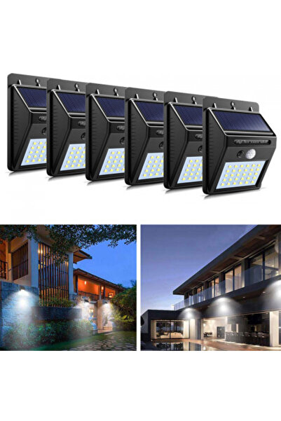 HSMKTP Set of 6 Solar Charging Lamps with Motion Sensor