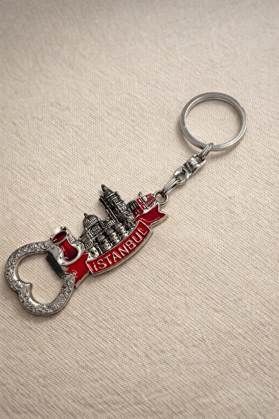Elen سلسلة مفاتيح بتصميم إسطنبول - مزينة بتصميم برج جالاتا وبرج الفتاة