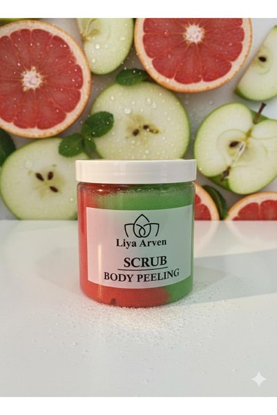 Liya Arven Natural Moisturizing, Repairing and Nourishing Body Scrub with Grapefruit & Green Apple Extract