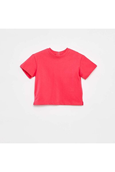 KIABI Loose Plain Short-Sleeve T-Shirt PINK
