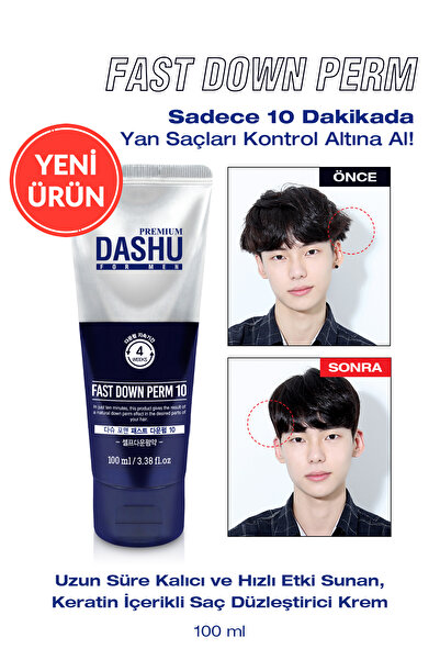 Dashu Kalıcı&Hızlı Etkili Keratin İçerikli Saç Düzleştirici Krem For Men Prem...