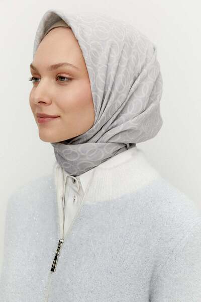 Setrms Yuvarlak Desenli Viskon Eşarp