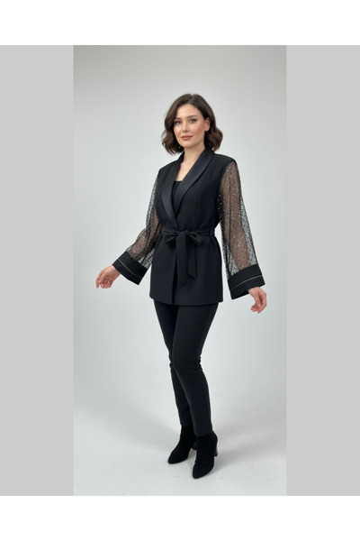 LAPİS Kolu tüllü ceket