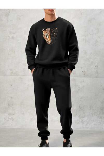 tkn your style Set ALT TOP cu imprimeu ASLAN, Swea cu gât turnat tricou