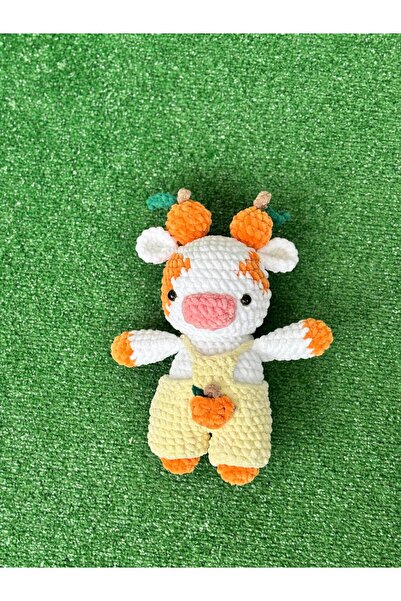 Luma desingss İNEK ORGANİK AMİGURUMİ ÖRGÜ OYUNCAK & UYKU ARKADAŞI