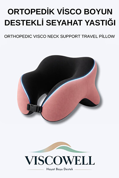 ViscoWell Ortopedik Boyun Yastığı Visco Boyun Destekli Seyahat Boyun Yastığı ...