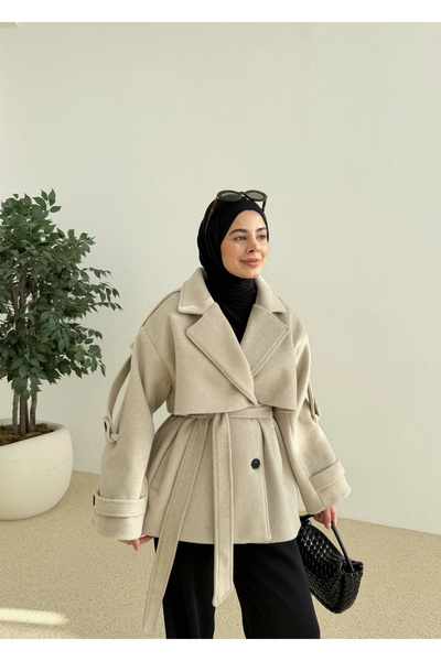 MODA AKSA PREMİUM KALİTE KABAN YÜN DOKULU koka VİZON