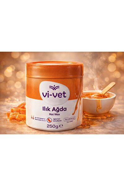Vi-vet Ilık Ağda 250 g – Pratik Tüy Alma Ürünü, Uzun Süre Pürüzsüzlük, Evde K...