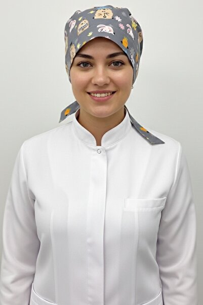 Nur Medikal Giyim Snack Time Desenli Tesettür Doktor Hemşire Hastane Aşçı Cer...