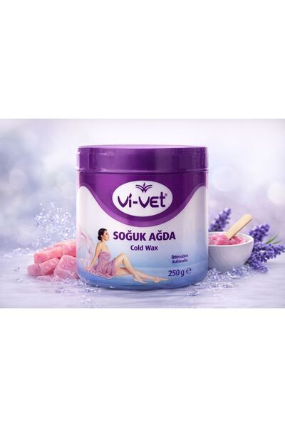 Vi-vet Soğuk Ağda 250 g – Pratik Tüy Alma Ürünü, Pürüzsüz Cilt Etkisi, Evde K...