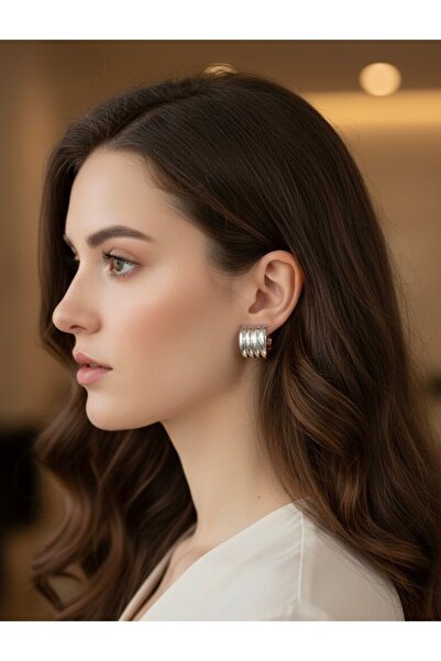 To Be Reborn JEVELRY ACCESSORY SELDA AÇIKEL Çelik Alya Küpe Yeni Sezon Trendler