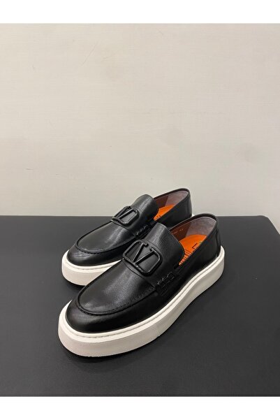 LUCIANO BELLINI Erkek Hakiki Deri Kalın Taban Klasik Ayakkabı