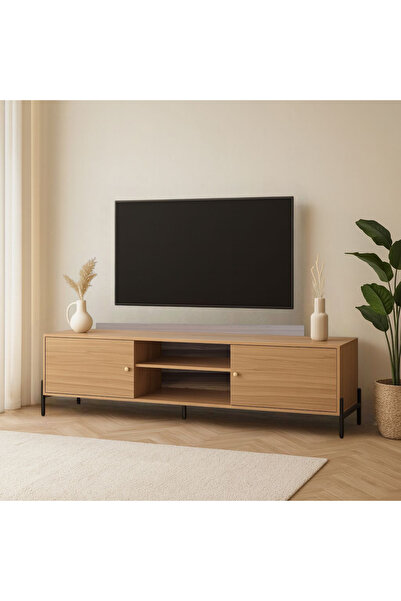 concent طاولة بلازما خشبية بقاعدة حديد أنيقة