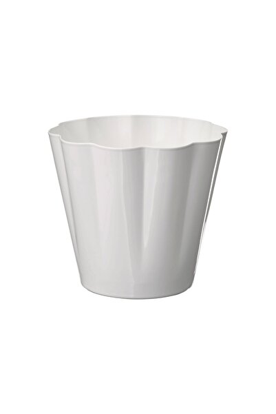 IKEA Kvastpirea çelik saksı, kırık beyaz, 9 cm, iç-dış mekan, 9 cm saksı