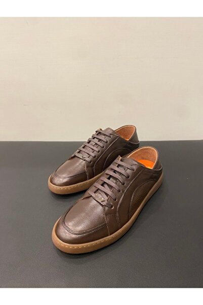 LUCIANO BELLINI Pantofi casual pentru bărbați din piele naturală cu talpă plată