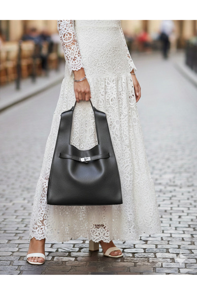 H&D COLLECTİON Shopper Bag Сумка через плече з ременем та аксесуарами Синя