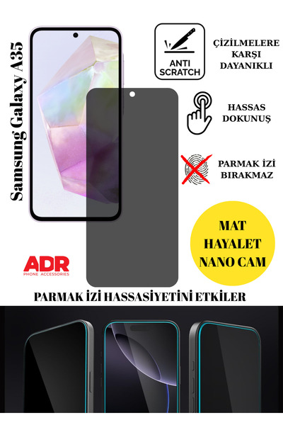 Samsung A35 Ghost Glass Matte Nano Screen Protector Shockproof Flexible Nano Glass