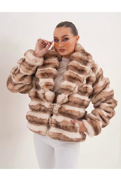 Justin Women's Fur Models, Chinchilla Fur with Purple Color