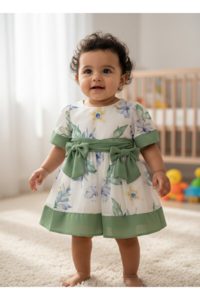 Jolanda Chiffon Bow Baby Special Occasion Dress