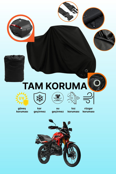 dokaca حقيبة خلفية سوداء وقماش متوافق مع دراجة نارية موتولوكس كورتادو 200