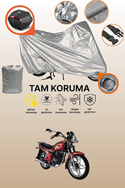 dokaca Gray Rear Bag and Lock Compatible Kanuni Seyhan 125 Compatible Motorcy...
