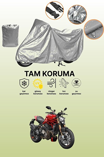 dokaca حقيبة خلفية رمادية اللون وقماش متوافق مع دراجة دوكاتي مونستر 1200