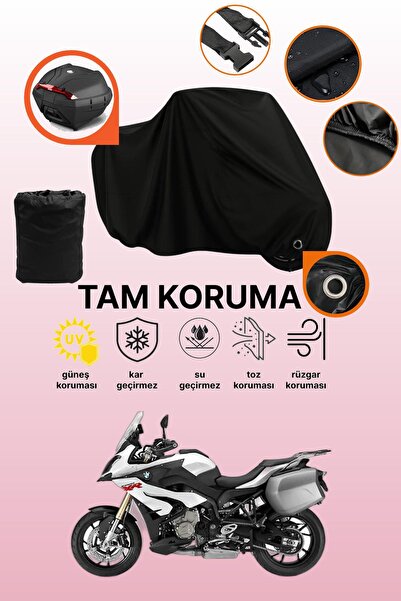 dokaca Black Rear Bag and Lock Compatible Bmw S 1000 Xr Compatible Motorcycle...