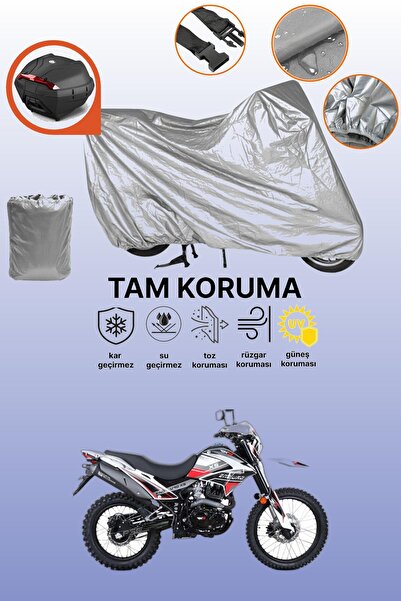 dokaca Rks Rt250 Compatible Motor Tarpaulin Compatible with Gray Rear Bag