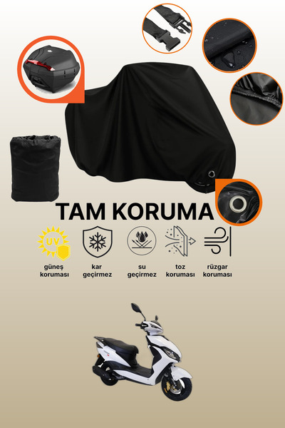 dokaca حقيبة خلفية سوداء وقماش متوافق مع دراجة نارية أرورا فريدوم 125