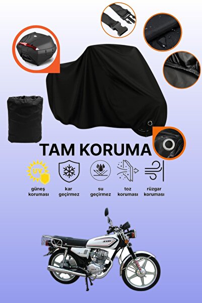 dokaca Black Rear Bag and Lock Compatible Steel Motor Classic 125 Compatible ...