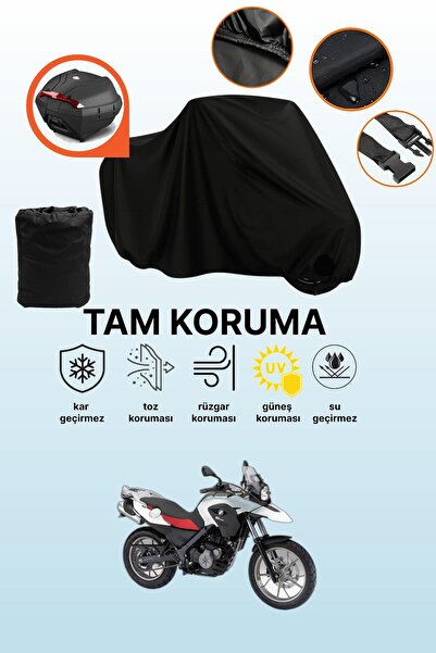 dokaca Black Rear Bag Compatible with Bmw g 650 Gs Compatible Motorcycle Tarp...