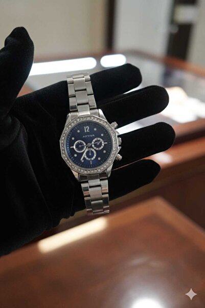 captiva kadın gümüş çelik kordon taşlı klasik analog kol saati