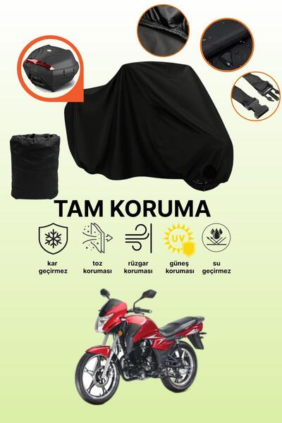dokaca Compatible with Black Rear Bag Kanuni S125T Compatible Motorcycle Tarp...