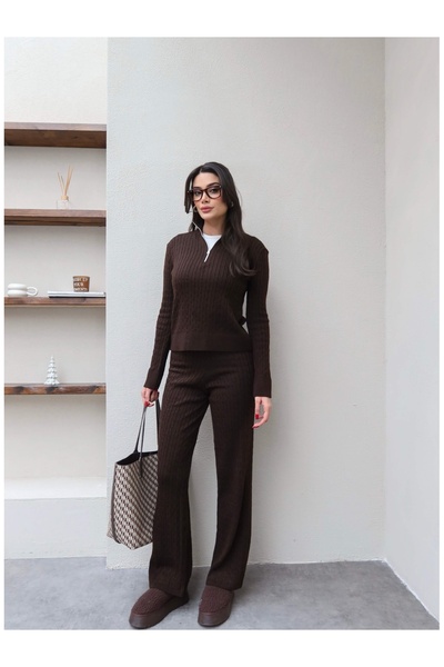 ESRAHELVACI Half Zip Knitwear Set