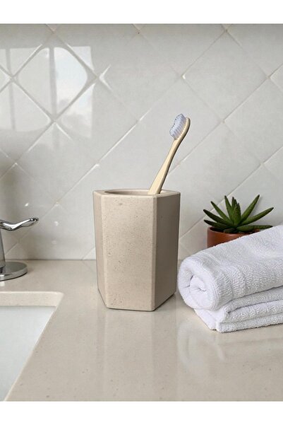 ThreeT Bej beton altıgen diş fircalik