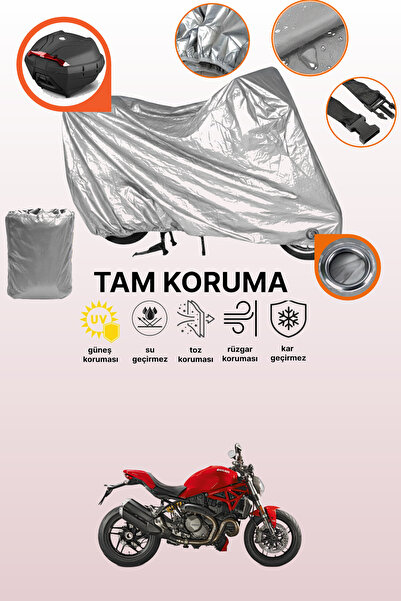 dokaca Gray Tail Bag and Lock Compatible Ducati Monster 1200 S Compatible Mot...