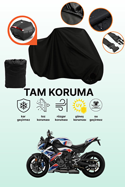 dokaca Black Lock Compatible Bmw m 1000 Rr Compatible Motorcycle Tarpaulin, P...