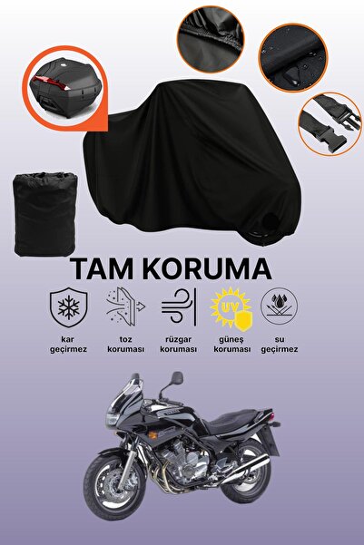 dokaca حقيبة خلفية سوداء متوافقة مع ياماها XJ 600 ديفيرجن، قماش دراجة نارية م...