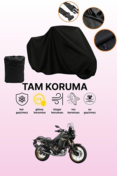 dokaca حقيبة خلفية سوداء وقفل غير متوافقة مع ياماها تينيري 700 اكسبلور متوافق...