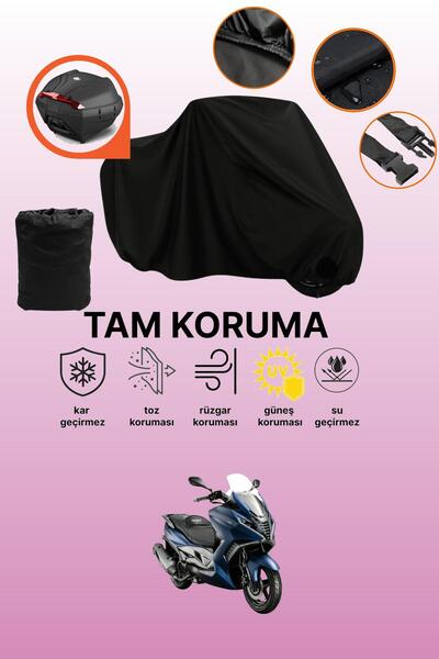 dokaca قماش دراجة نارية متوافق مع Arora GT 125 متوافق مع الحقيبة الخلفية السوداء